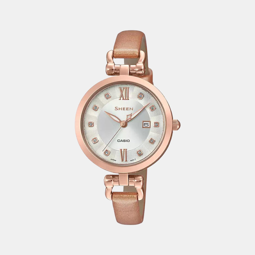 Sheen Female Analog Leather Watch SX259