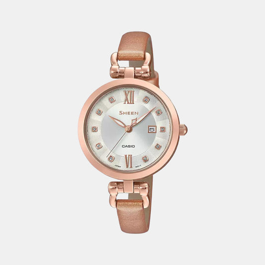 Sheen Female Analog Leather Watch SX259