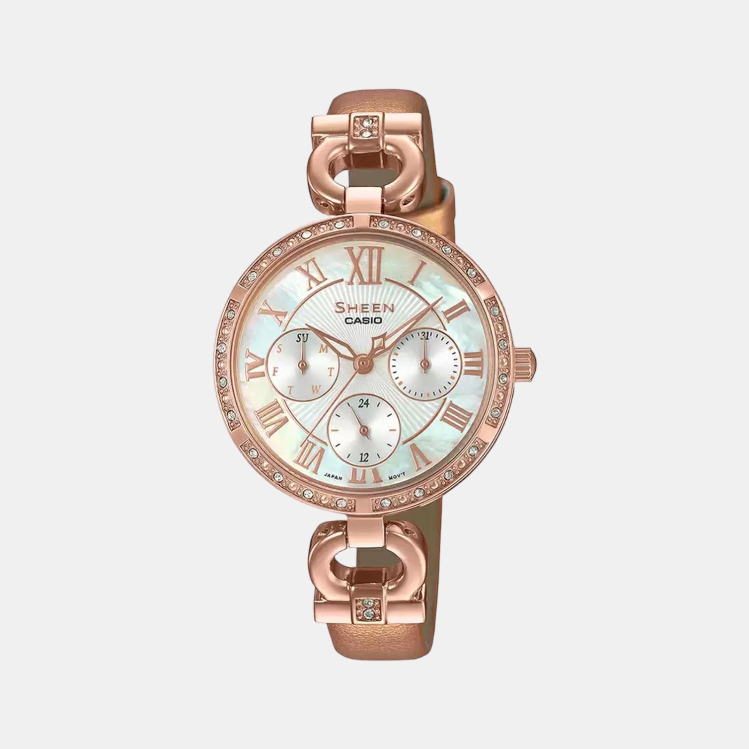 Sheen Female Chronograph Leather Watch SX267