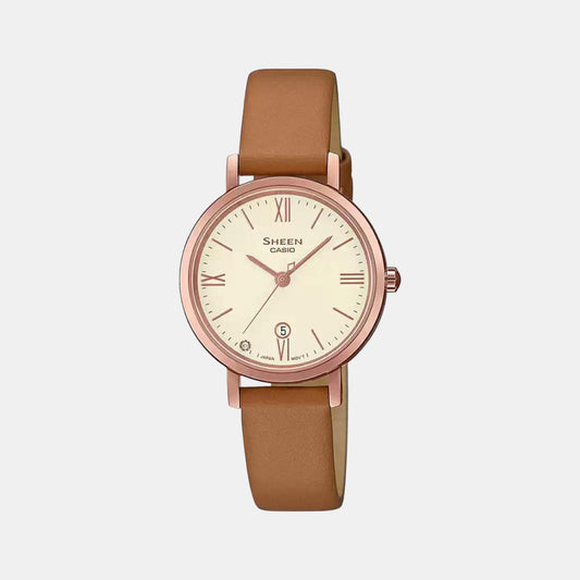 Sheen Female Analog Leather Watch SX279