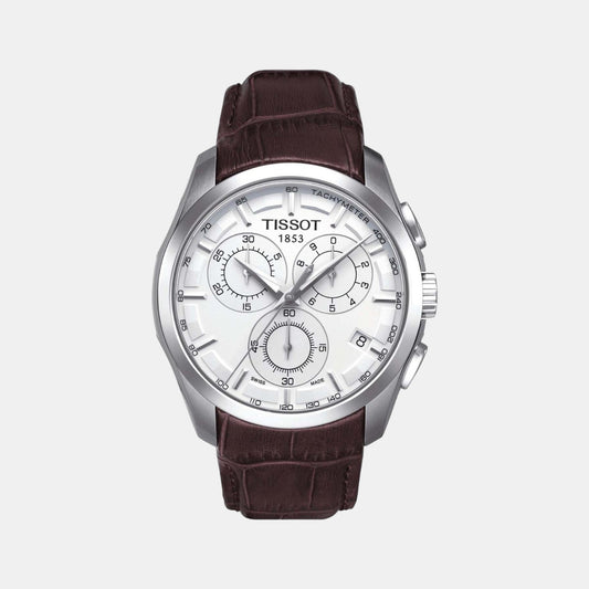 Couturier Male Chronograph Leather Watch T0356171603100