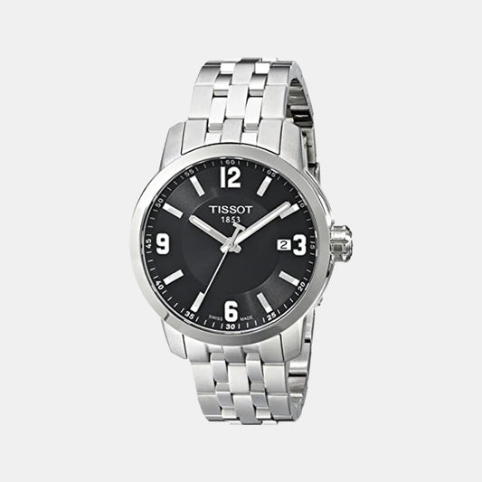 Male Black Analog Stainless Steel Watch T0554101105700