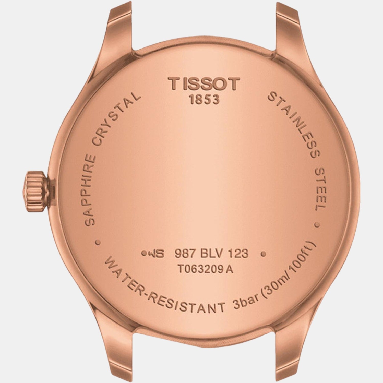 Tissot 1853 stainless steel water resistant 30m best sale sapphire crystal