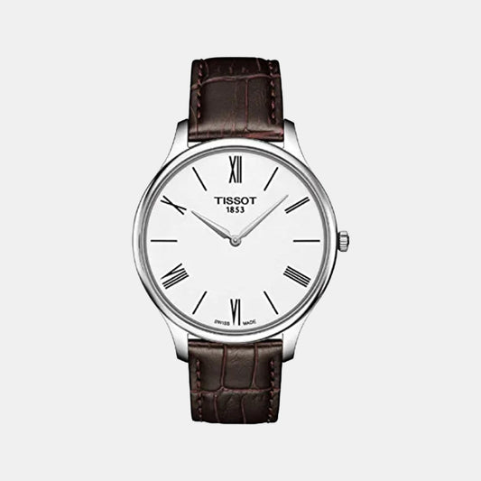 Tradition Male Analog Leather Watch T0634091601800