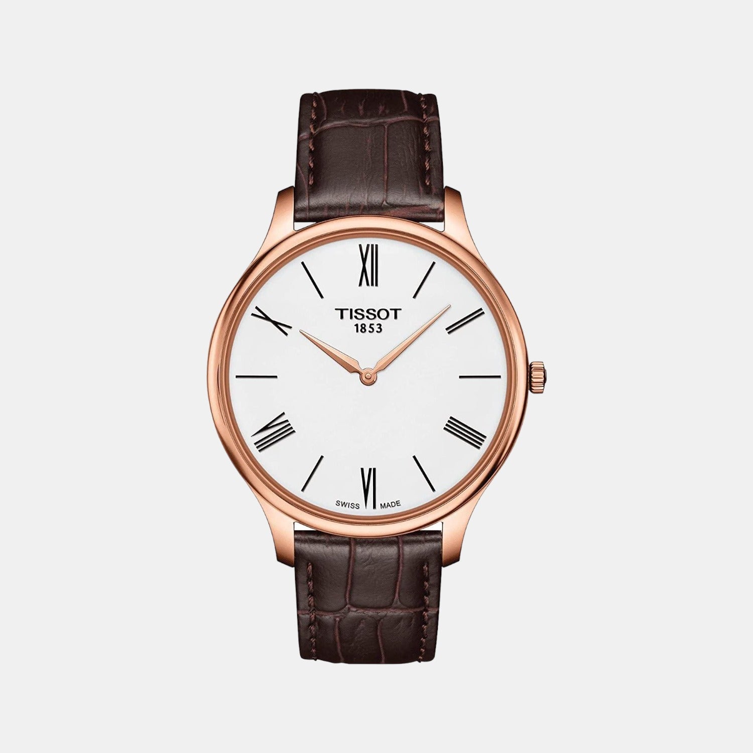 Tradition Male Analog Leather Watch T0634093601800