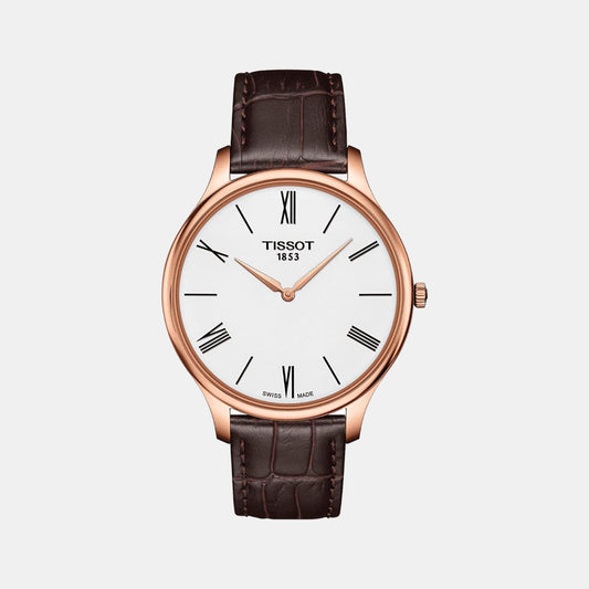 Tradition Male Analog Leather Watch T0634093601800