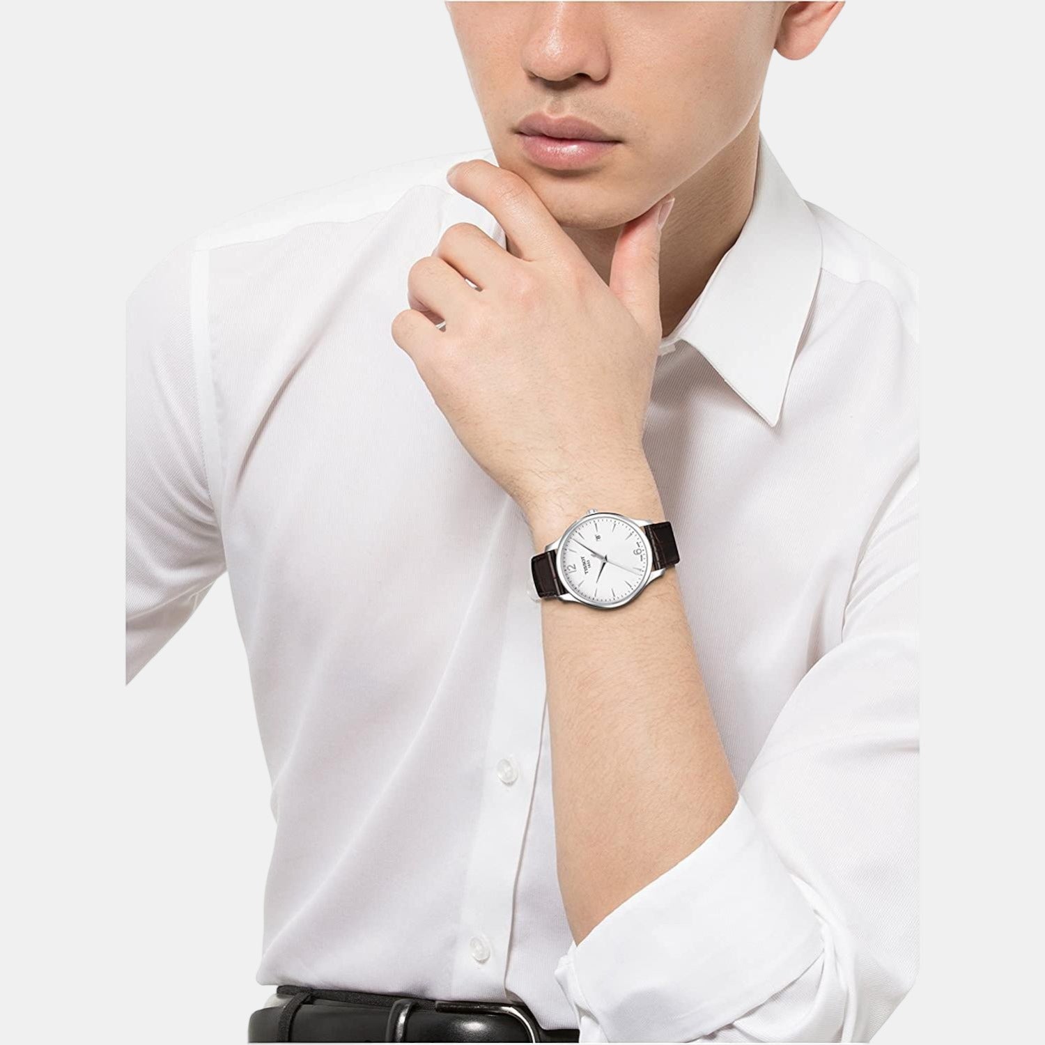 Tissot Men Round White watch