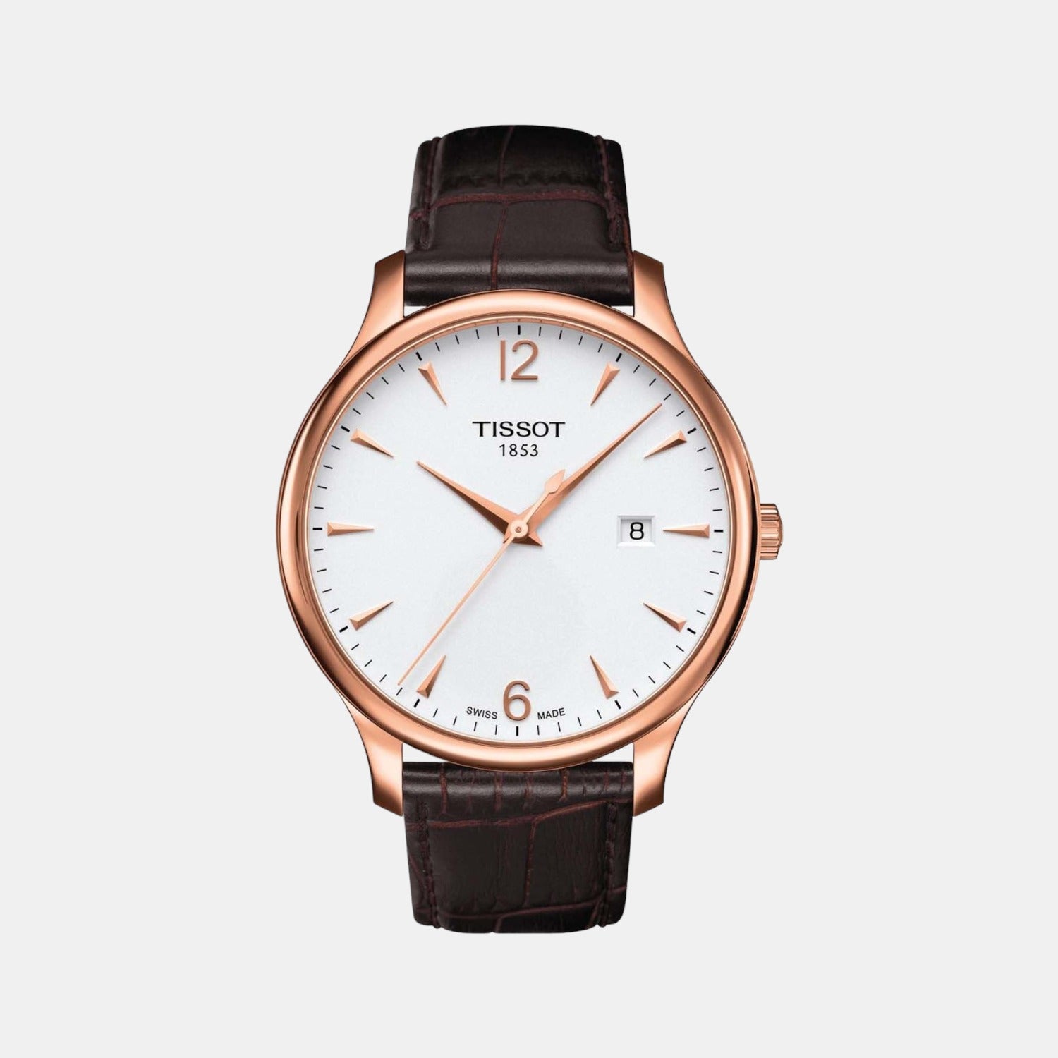 Tradition Male Analog Leather Watch T0636103603700
