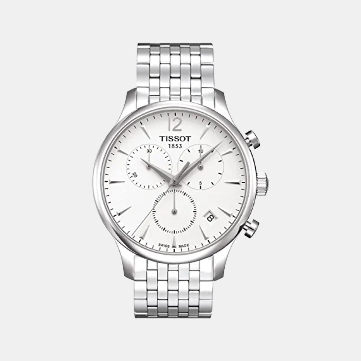 Tissot Round White Chronograph watch