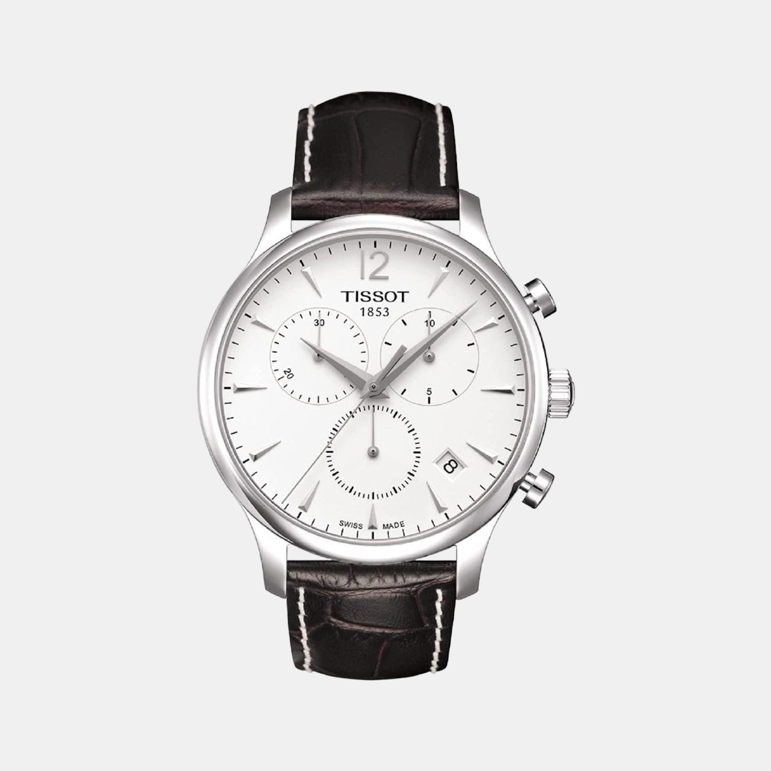 Tissot Round White Chronograph watch