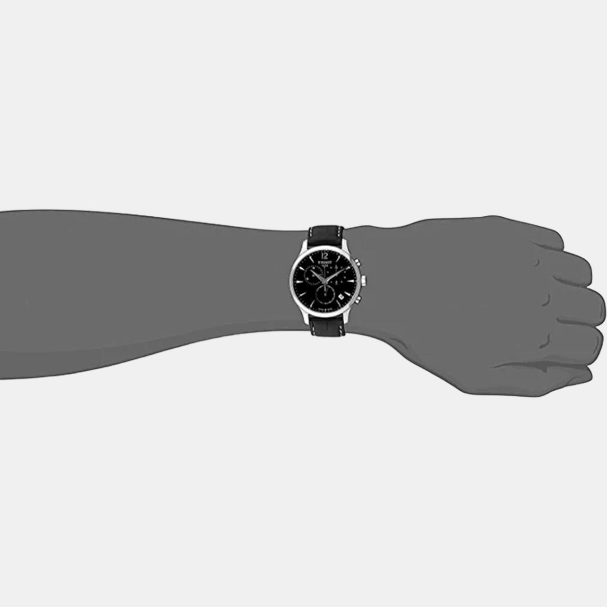 Tissot Men Round Black watch