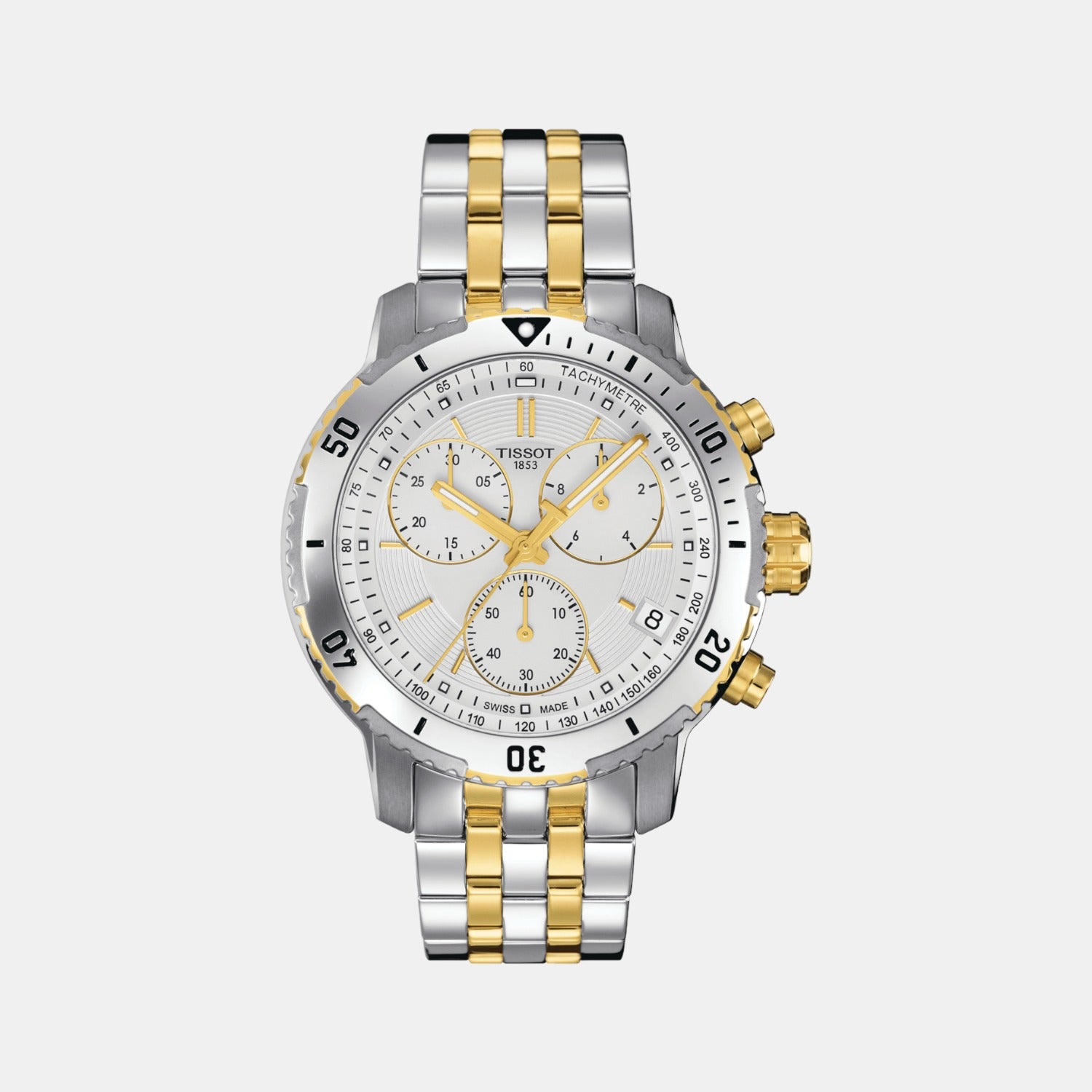 Tissot Round White Chronograph watch
