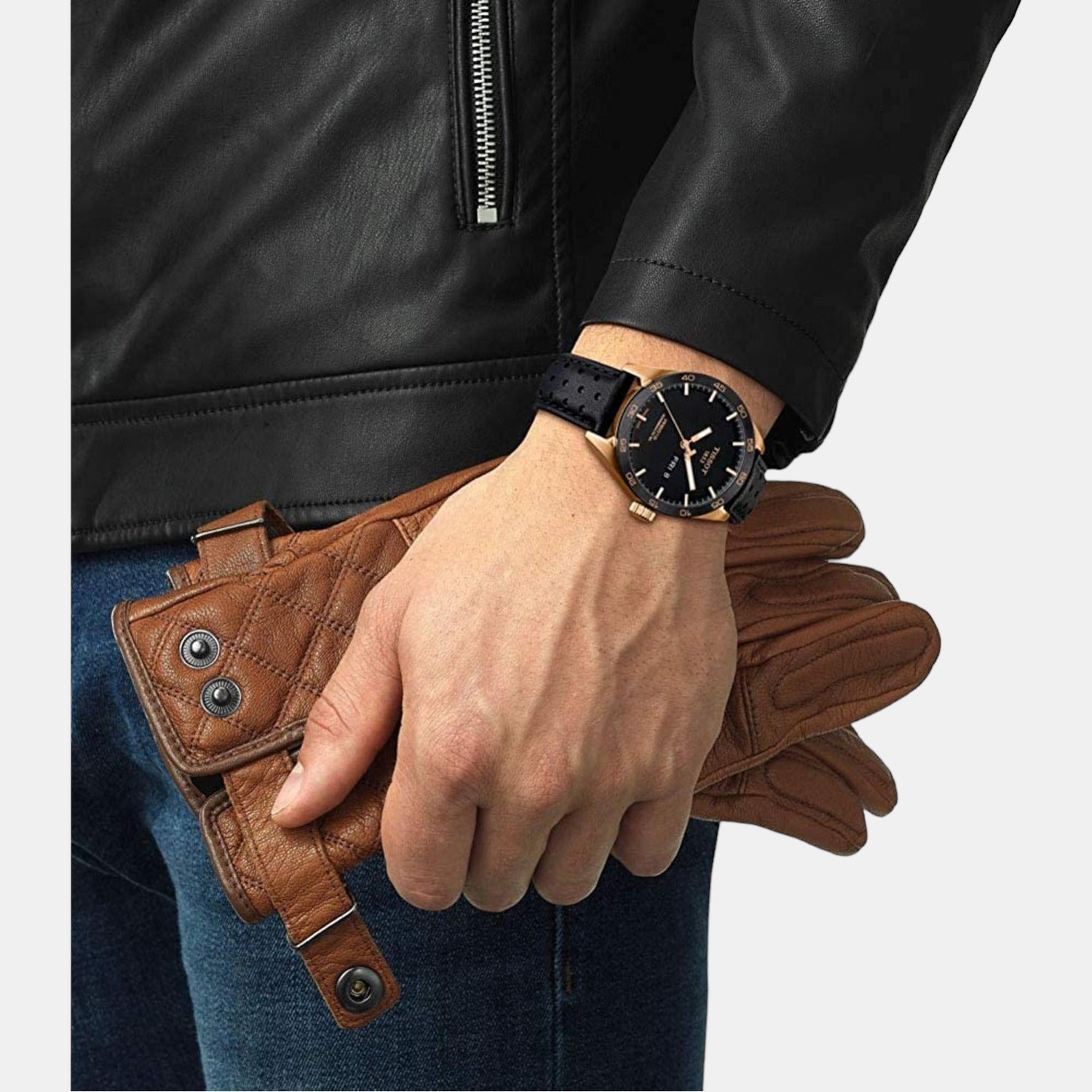 Tissot Leather Black watch