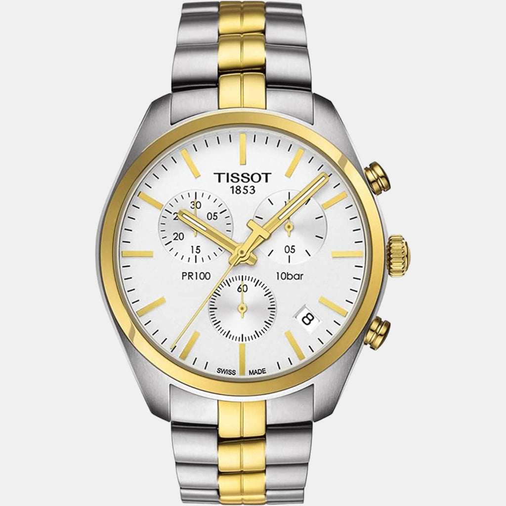Tissot Round White Chronograph watch