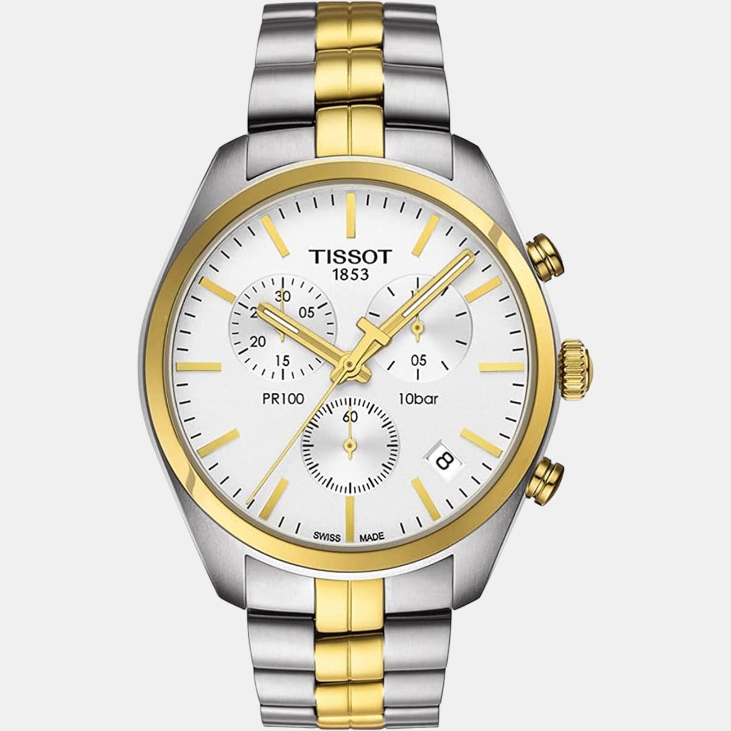 Tissot Round White Chronograph watch