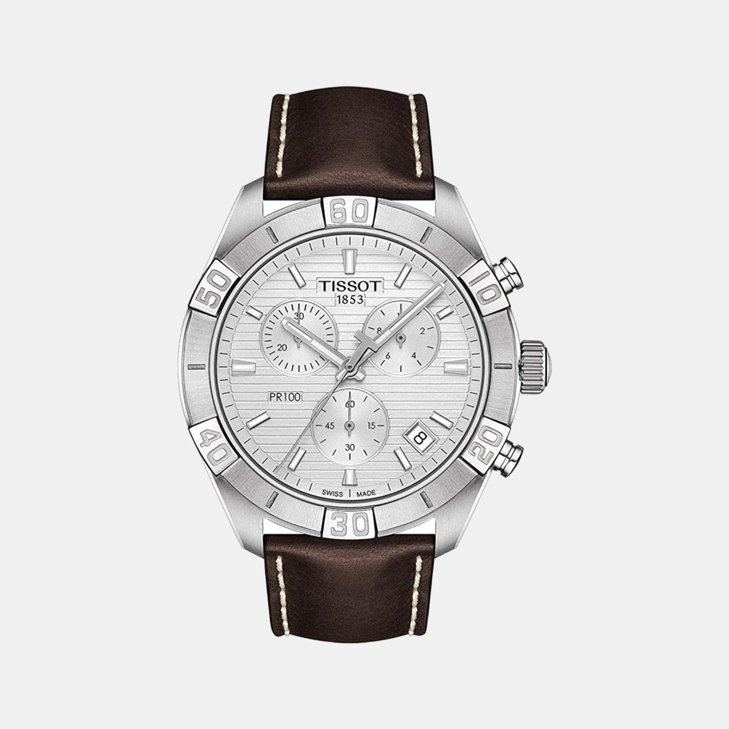 Tissot Tissot PR 100 Male Analog Leather Watch Tissot Just In Time