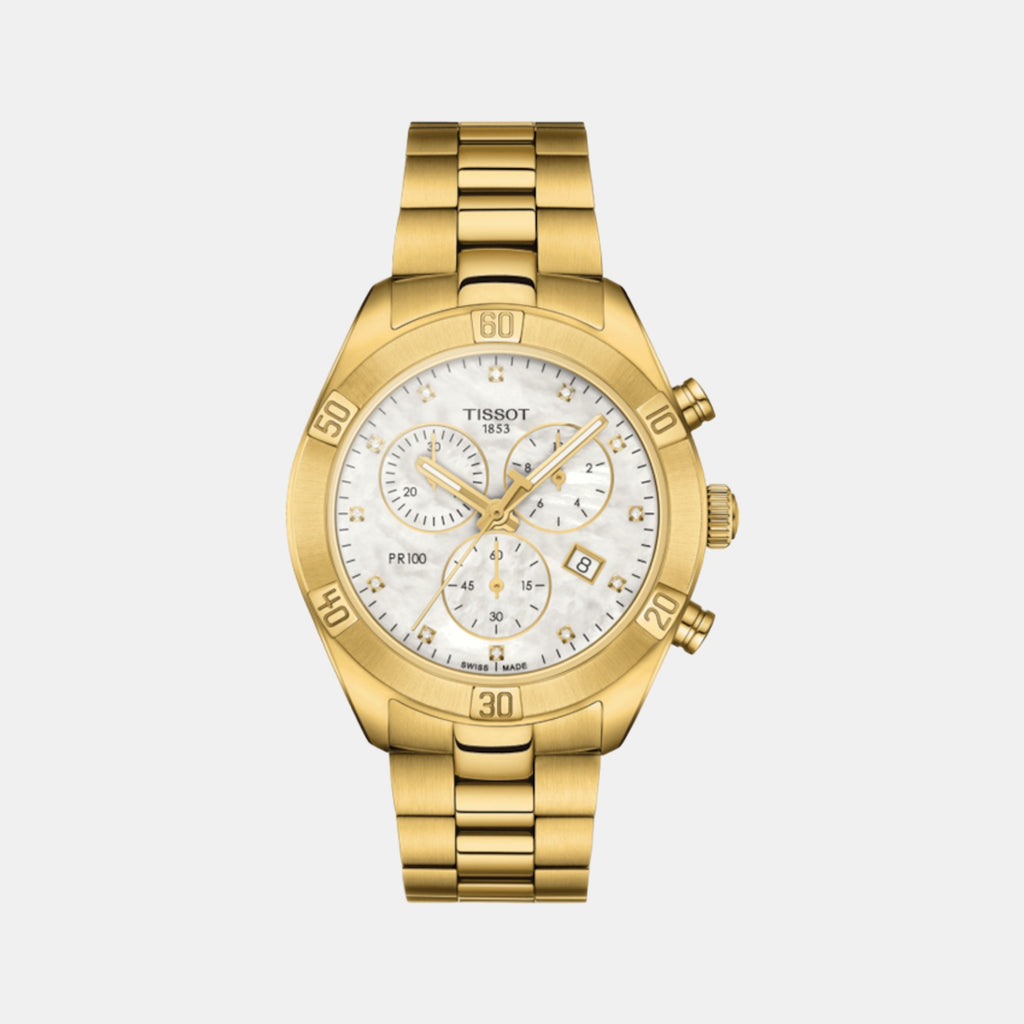 Tissot Round White Chronograph watch