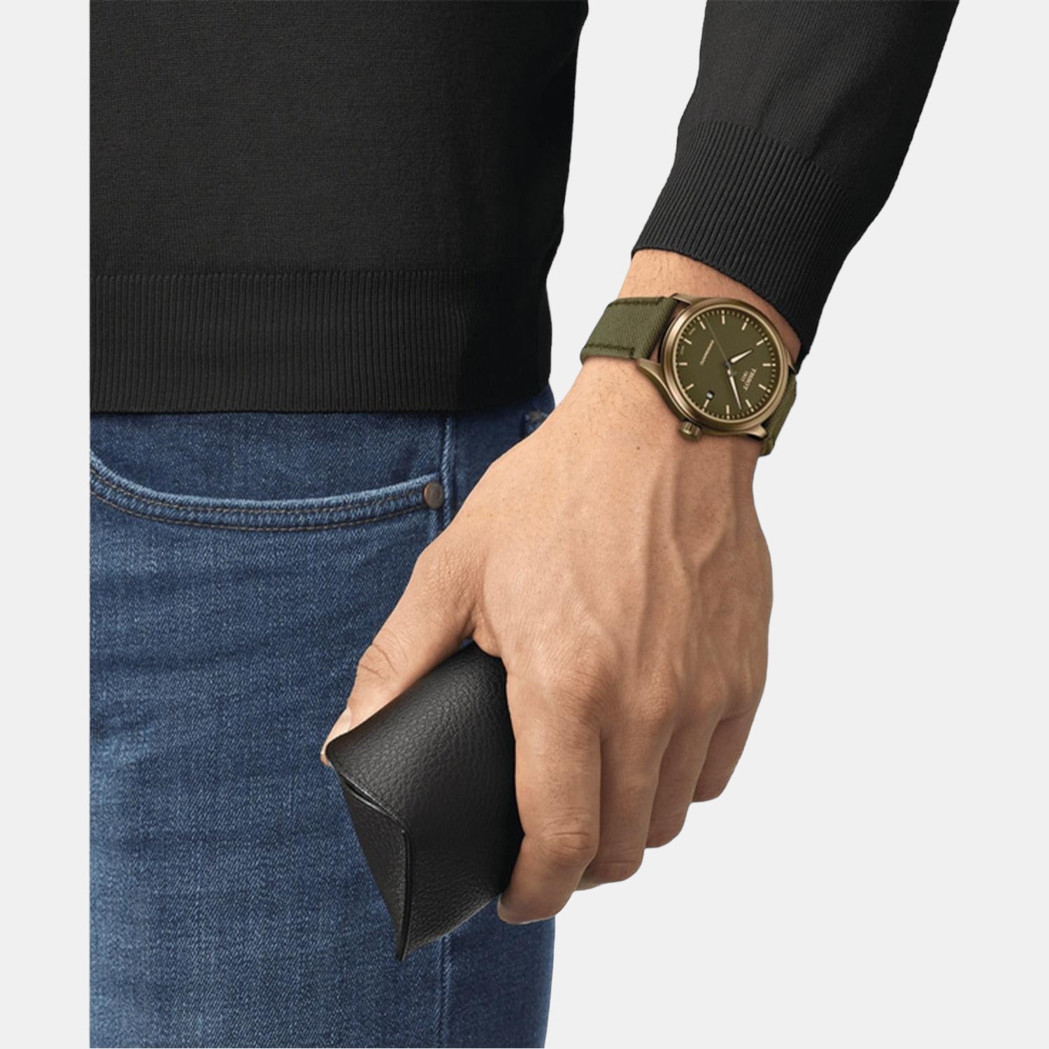 Tissot Leather Green watch