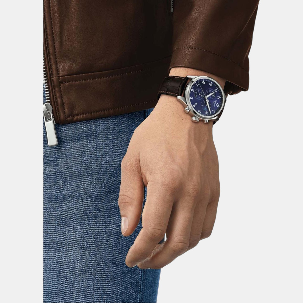 Tissot Leather Blue watch