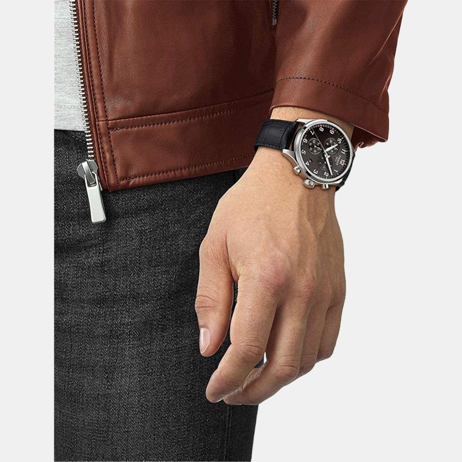 Tissot Men Round Black watch