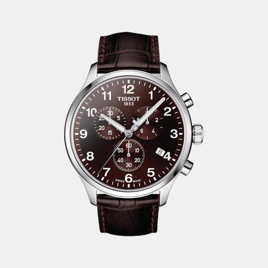 Chrono Xl Male Leather Watch T1166171629700