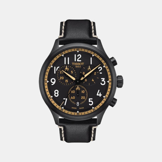 Chrono Xl Male Leather Watch T1166173605202