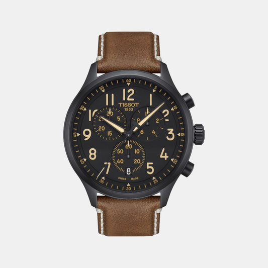 Chrono Xl Male Leather Watch T1166173605203