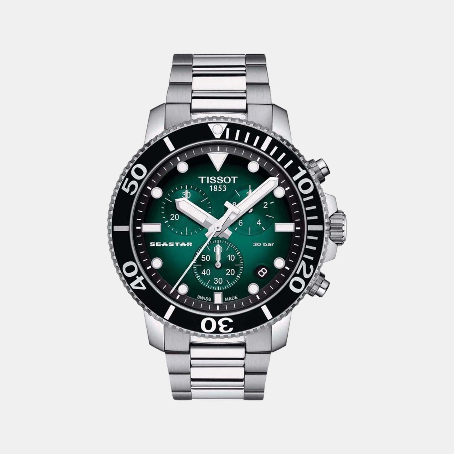 Tissot Round Green Chronograph watch