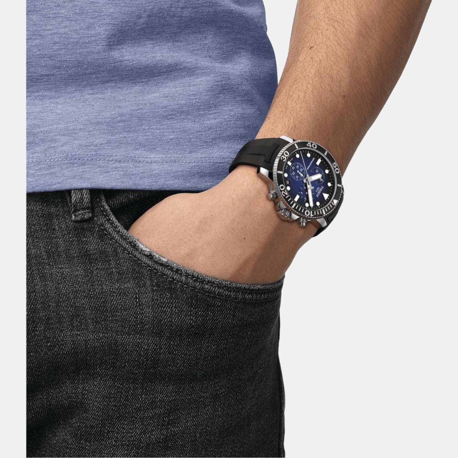 Tissot Men Round Blue watch