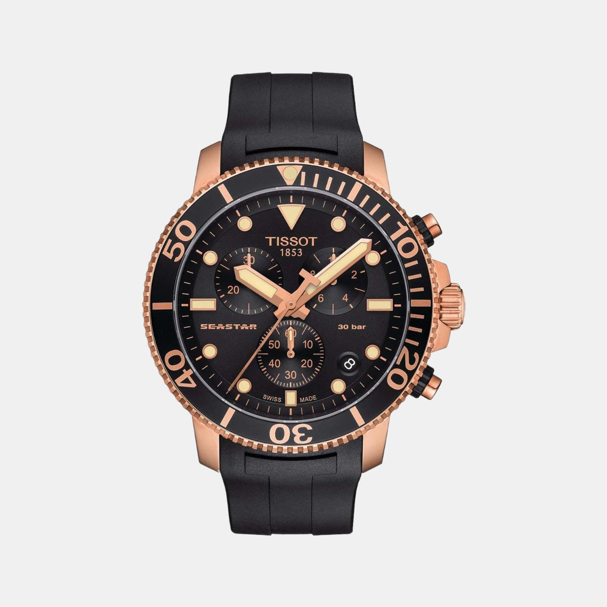 Tissot Round Black Chronograph watch