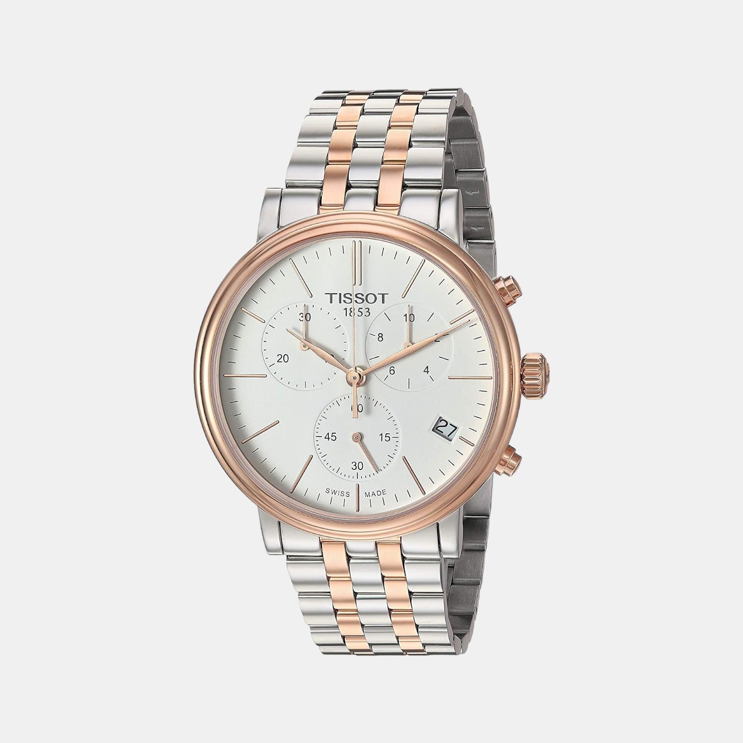 Tissot Round White Chronograph watch