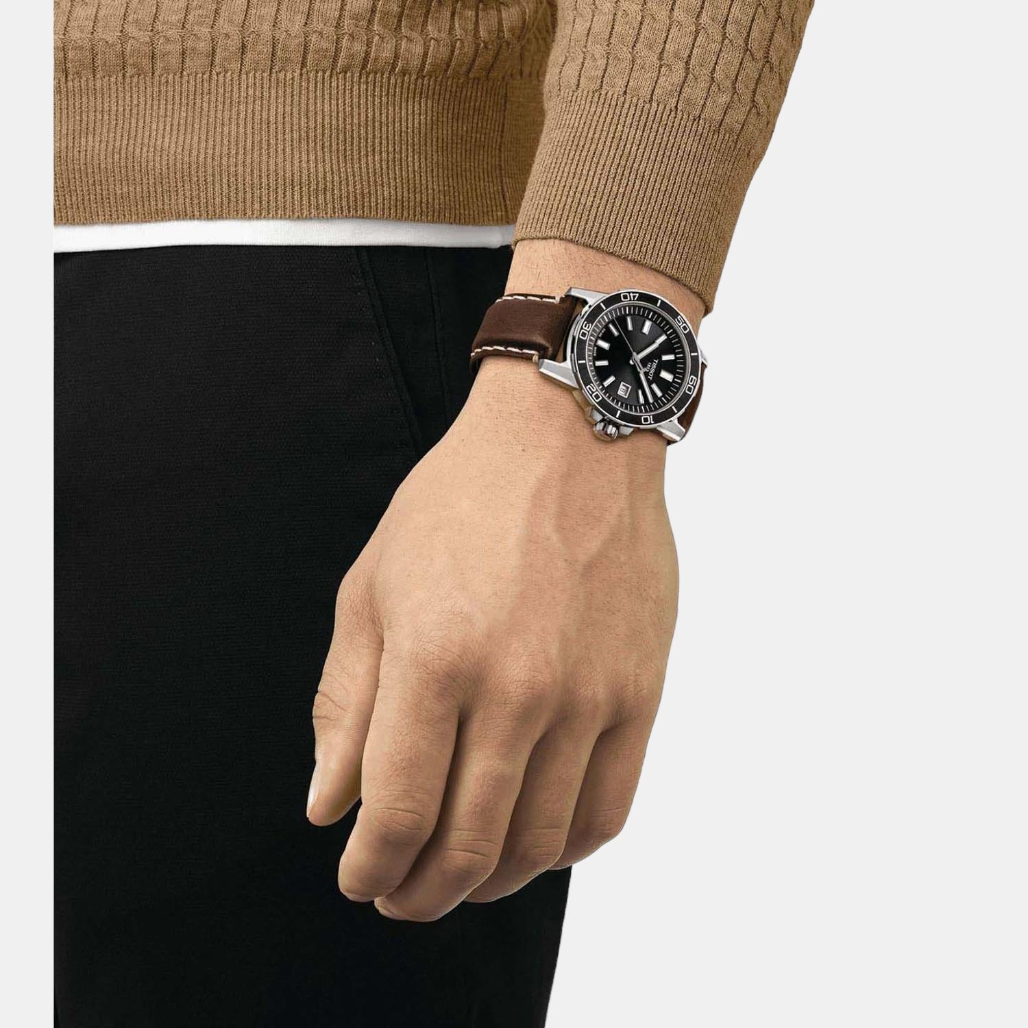 Tissot Leather Black watch