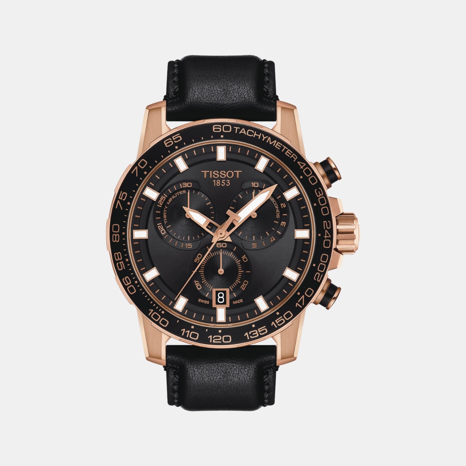 Tissot Round Black Chronograph watch