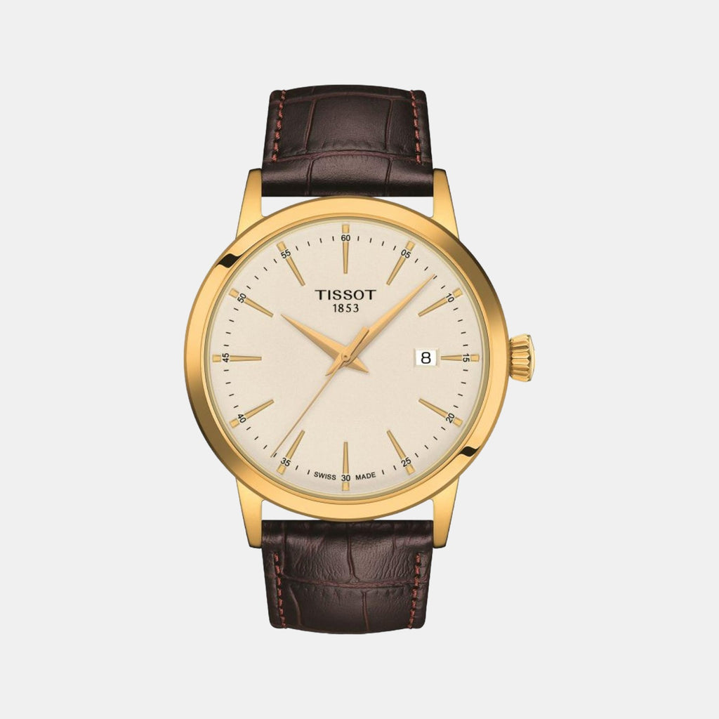 Tissot Round Cream Analog watch