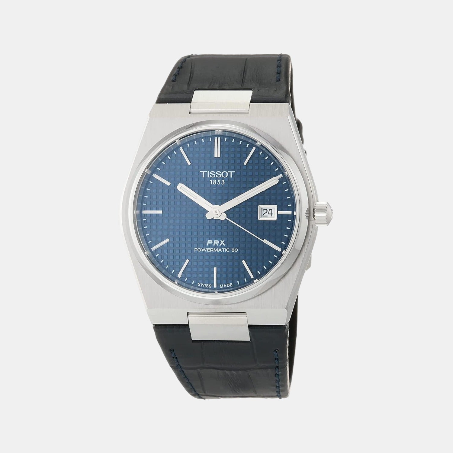 Tissot Tissot PRX Male Analog Leather Watch Tissot Just In Time