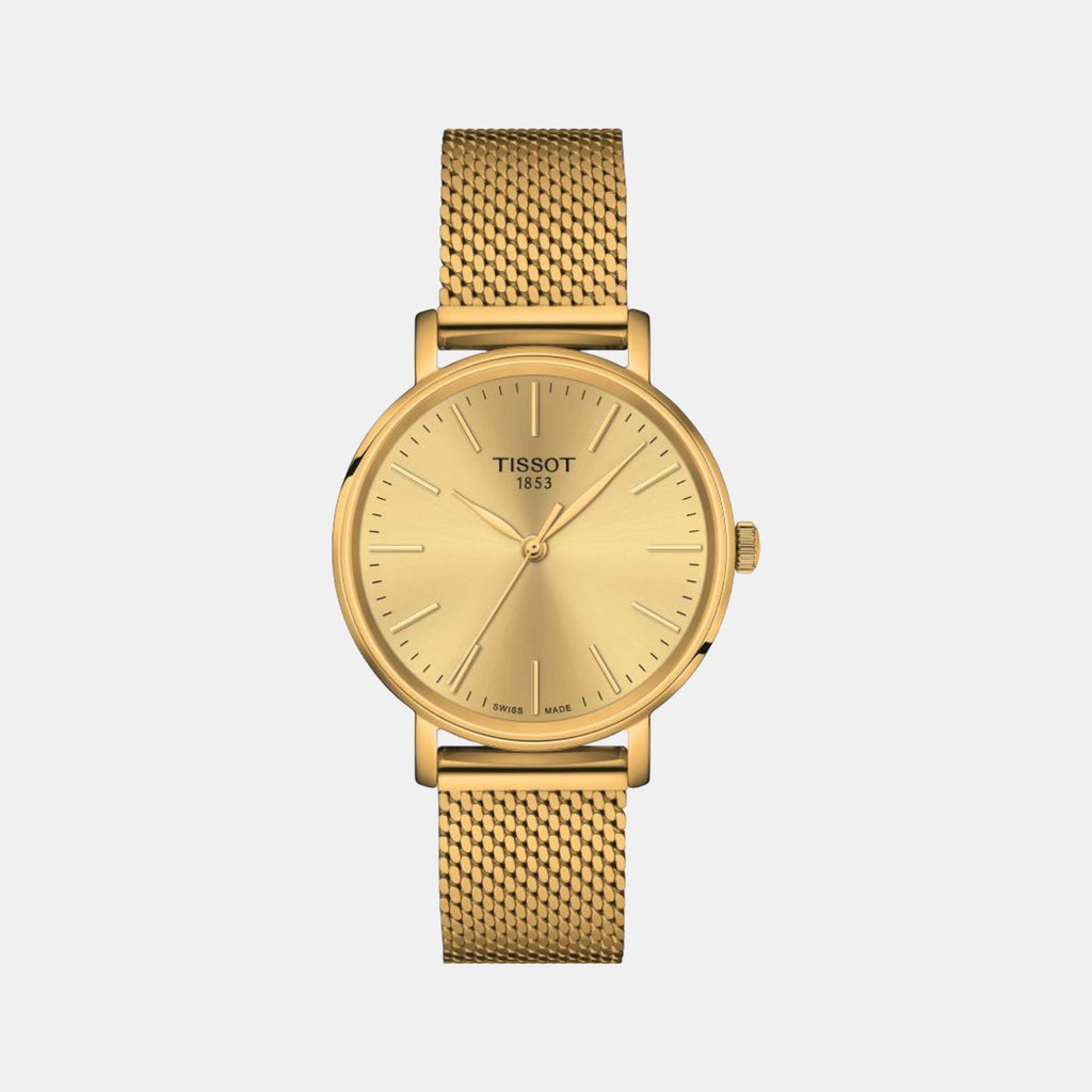 Tissot Round Gold Analog watch