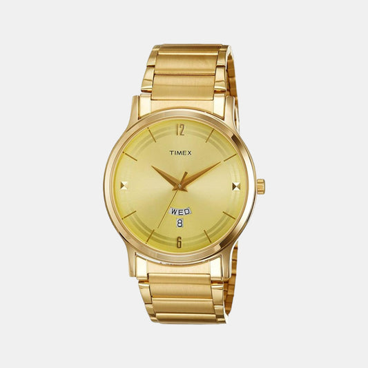 Male Gold Analog Stainless Steel Watch TI000R421