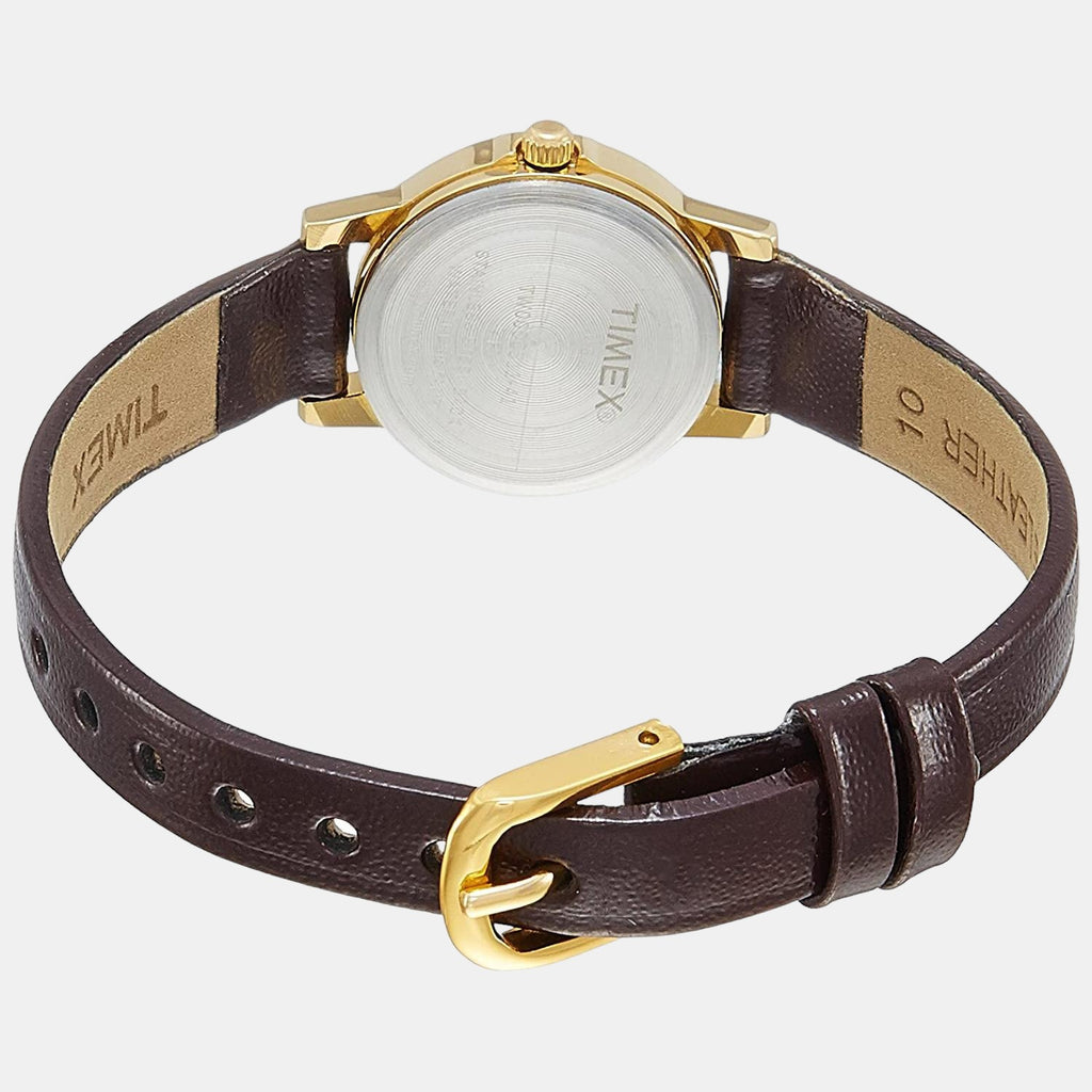 Timex Women Round Gold watch