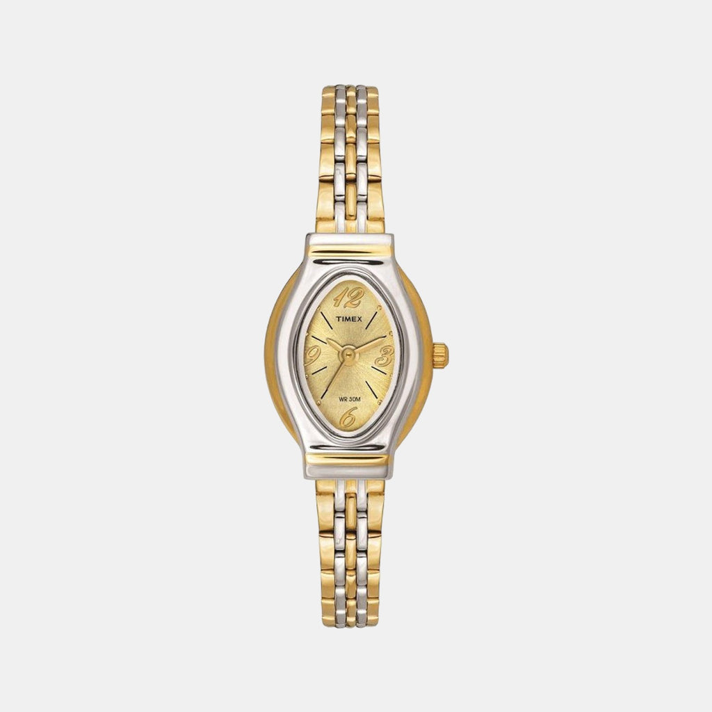 Timex Rectangular Gold Analog watch