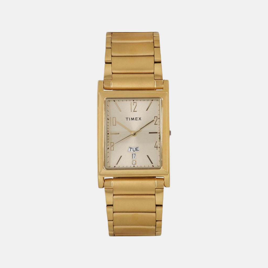 Timex Rectangular Gold Analog watch