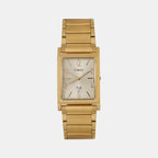 Timex Rectangular Gold Analog watch