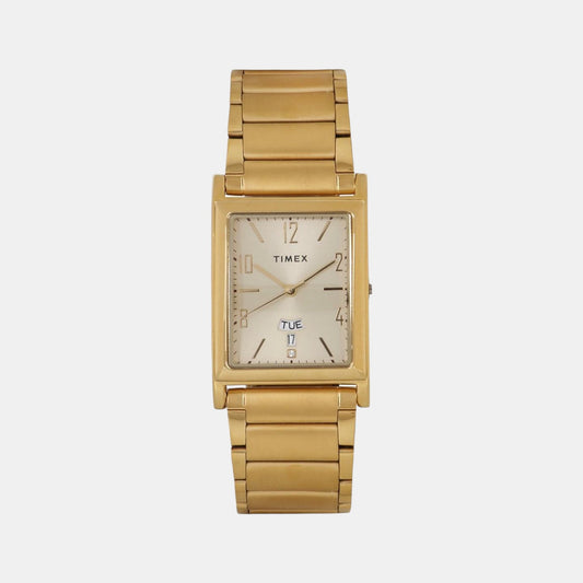 Male Gold Analog Stainless Steel Watch TW000L518