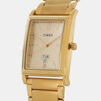 Timex Men Rectangular Gold watch