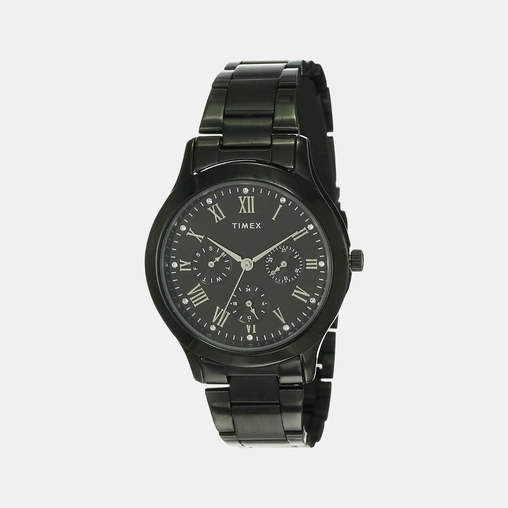 Timex Round Black Chronograph watch