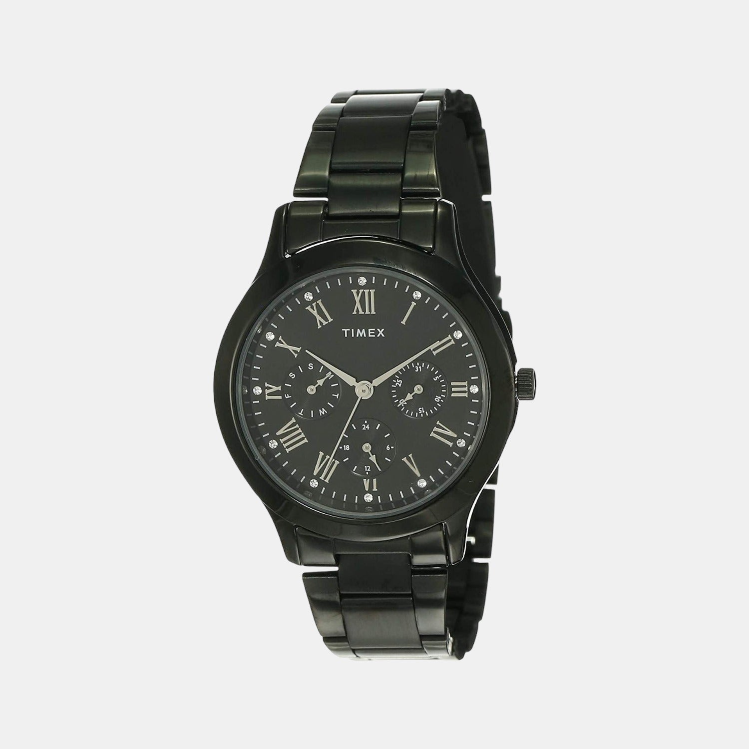 Timex Round Black Chronograph watch
