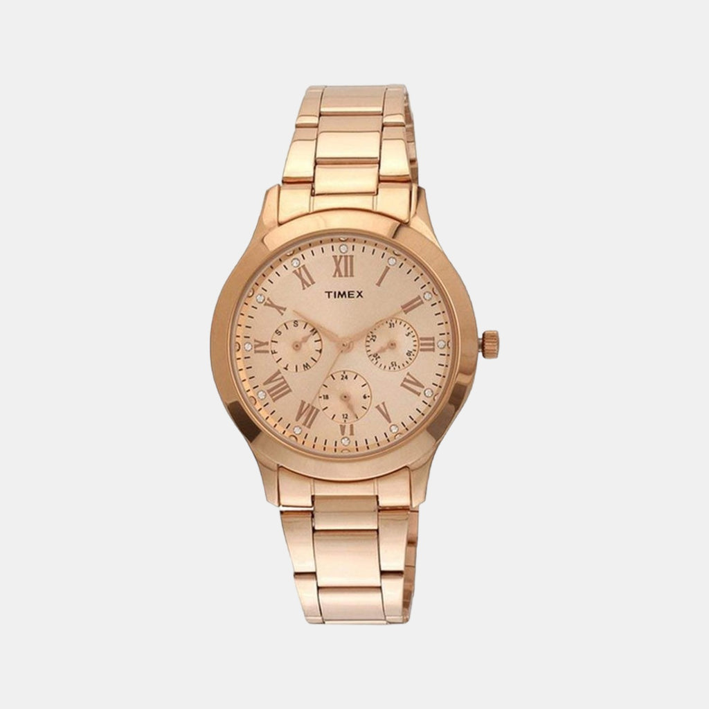 Timex Round Rose Gold Chronograph watch