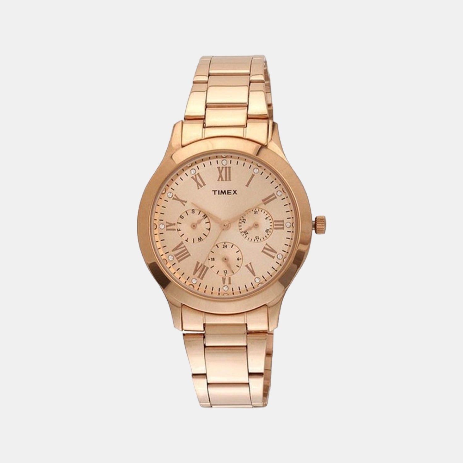 Timex Round Rose Gold Chronograph watch