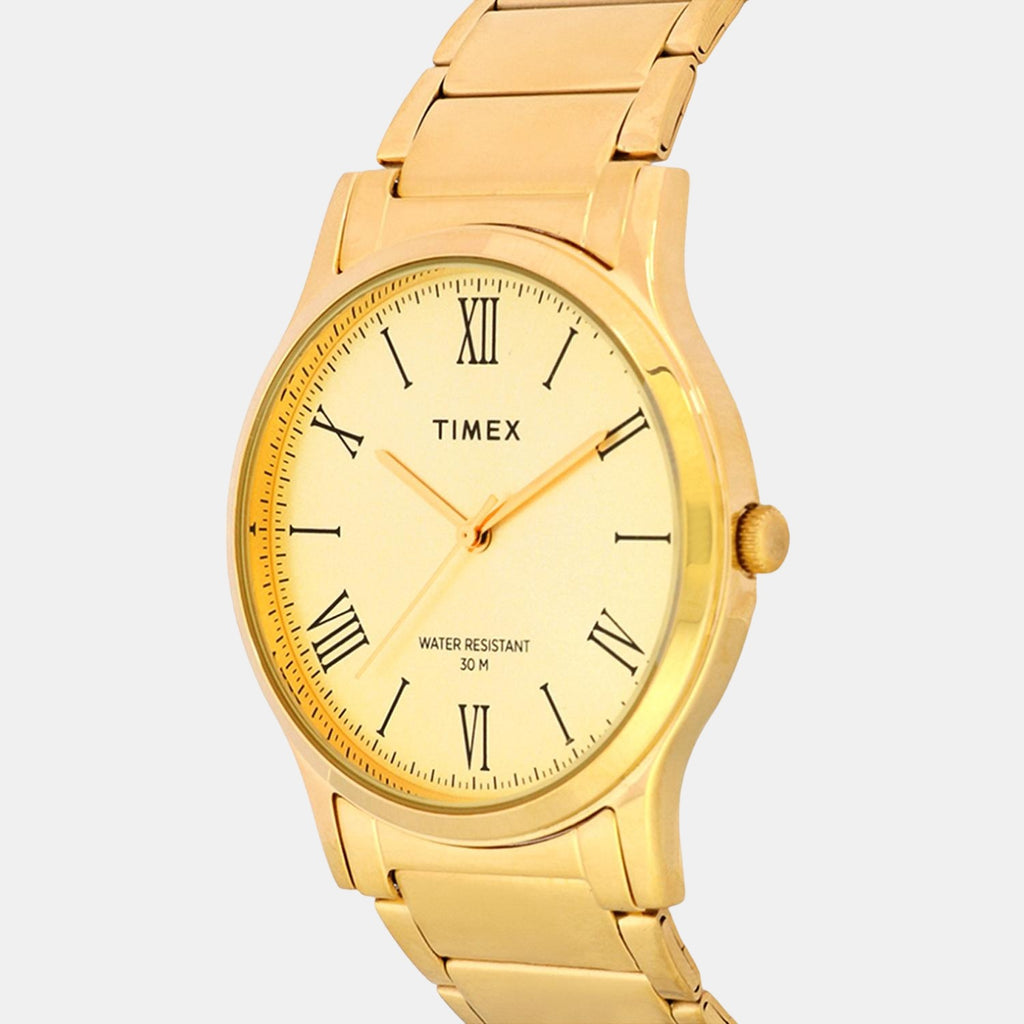Timex Men Round Gold watch