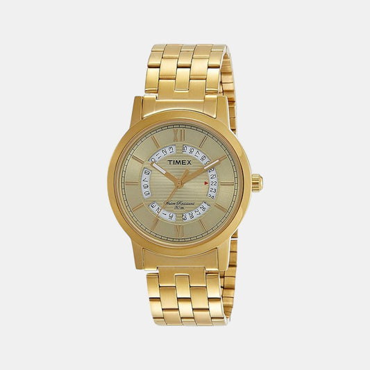 Male Gold Analog Stainless Steel Watch TW000T126