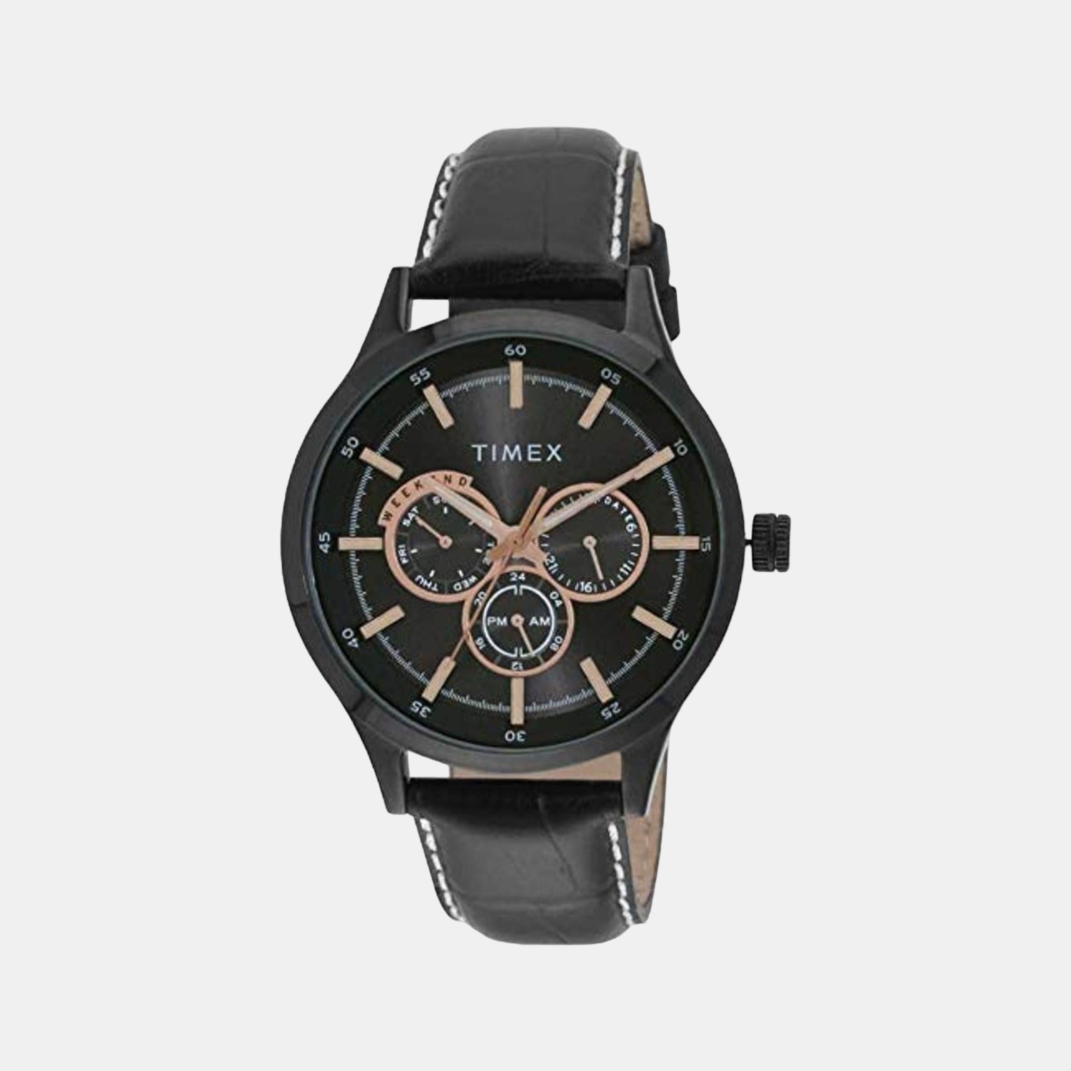 Timex Round Black Chronograph watch